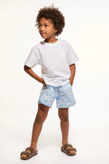 Little Boy Swim Shorts - WHISPER BLUE