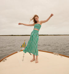 Couturebud The June Nap Top - Sunset Stripe