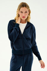 Rhys Velour Zip Up Hoodie