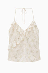 PINK x Couturebud Satin Flounce Halter Top