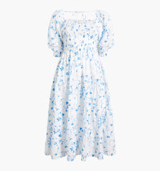 Couturebud The Nesli Nap Dress - Blue Botanical