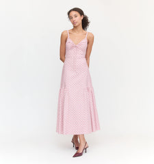 Couturebud The Lillie Dress - Rose Circular Lattice