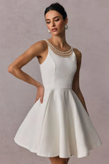 Esther Pearl Embelished Open Back Mini Dress