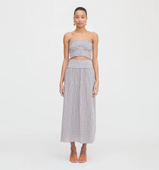 CouturebudThe Delphine Nap Skirt - Chocolate Gingham