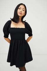 Couturebud The Athena Nap Dress - Black Crepe