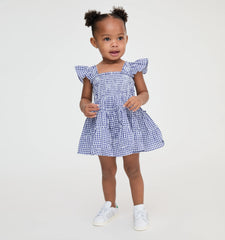 Couturebud The Baby Ellie Nap Dress - Navy Gingham