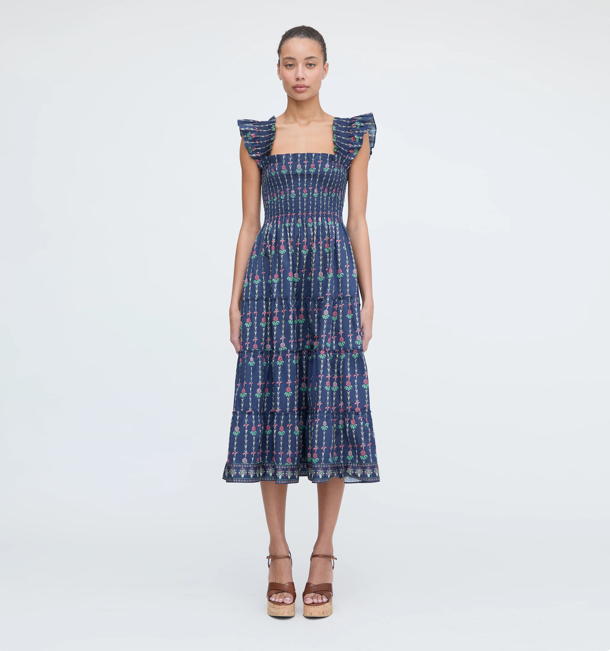 CouturebudThe Ellie Nap Dress - Navy Trailing Fern