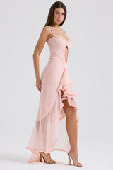 Gabriella Light Peach Ruffle Dress