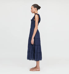 Couturebud The Ellie Nap Dress - Navy Sheer Plaid