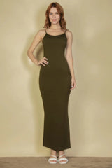 Ribbed Mermaid Hem Camisole Maxi Dress