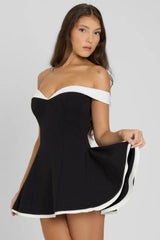 Ramona Contrast Corset Babydoll Mini Dress