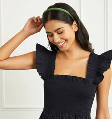 Couturebud The Maeve Headband - Mossy Green Grosgrain