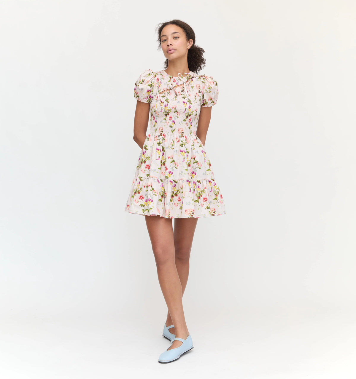Couturebud The Gia Mini Nap Dress - Pink Bluebonnet
