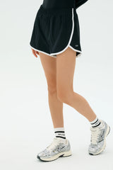 Megan Woven Nylon Run Short - Black
