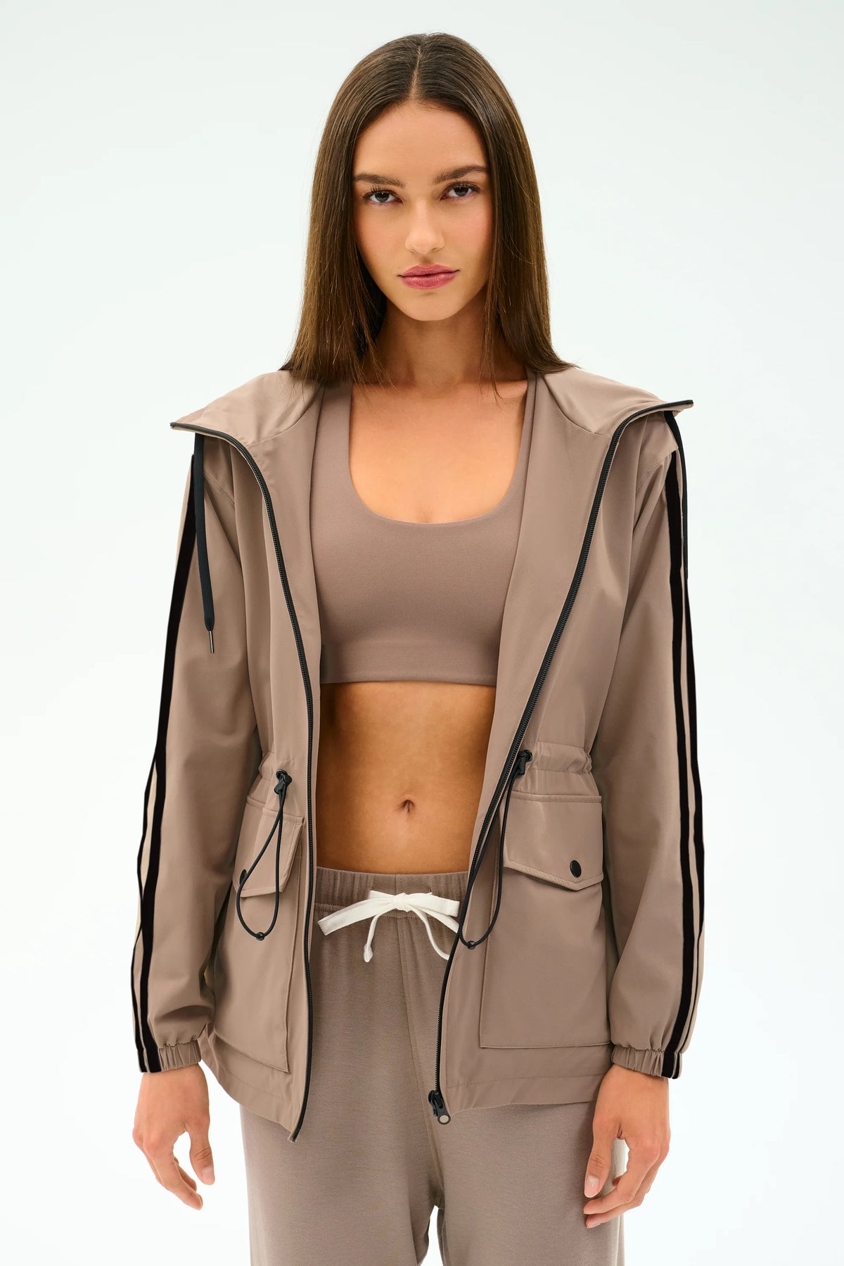 Reggie Water Repellent Jacket - Latte/Black