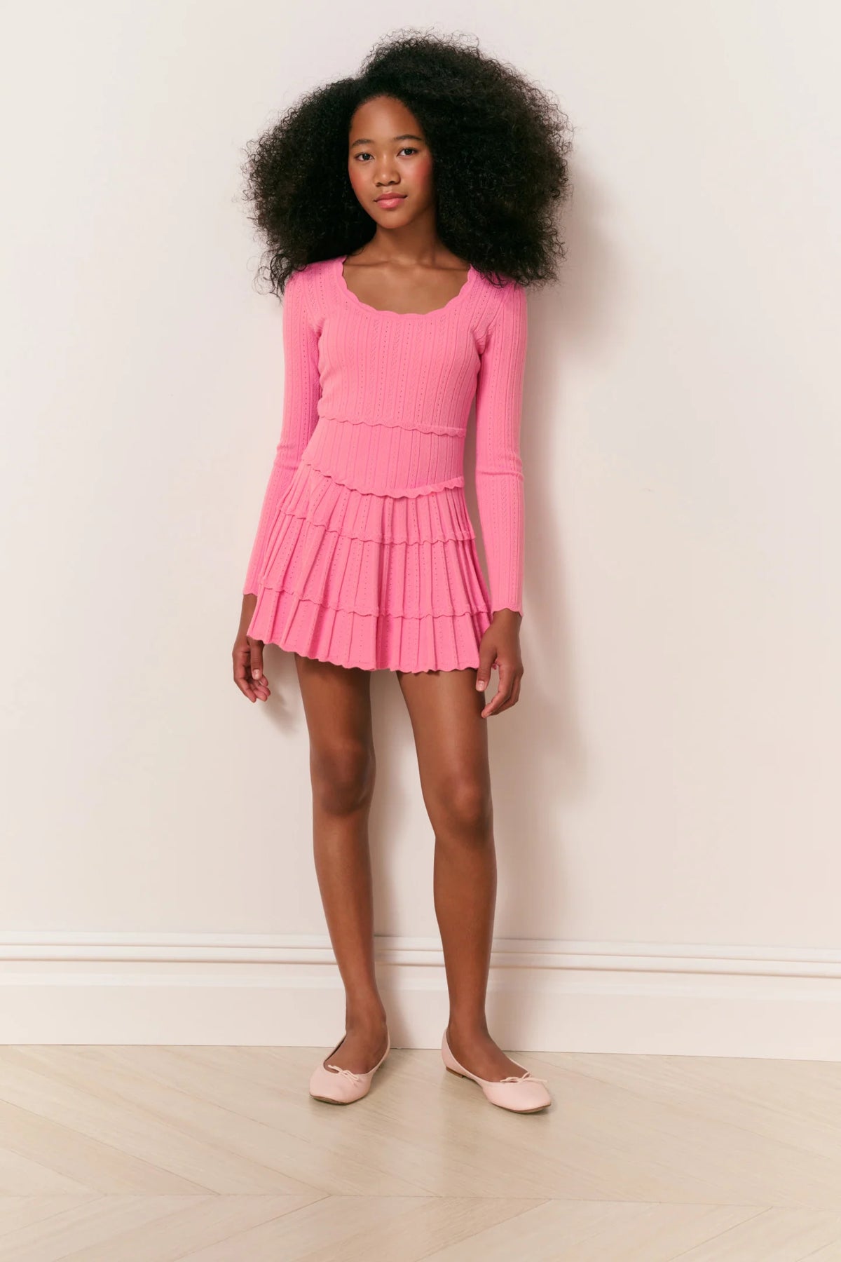 Girls Caliora Stretch Pointelle Dress