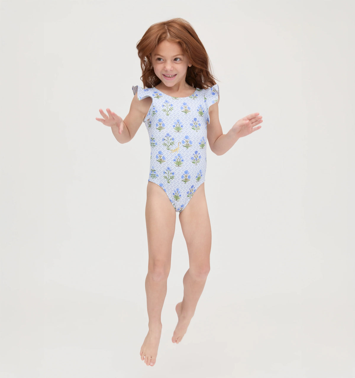 Couturebud The Baby Rosie Swimsuit - Blue Block Print