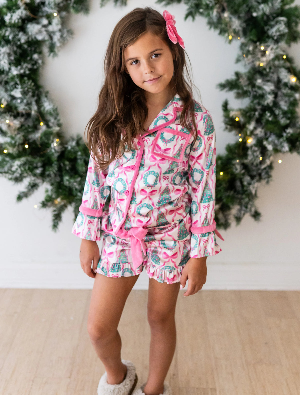 Satin Loungewear Set - Wreath & Wonder