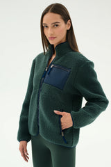 Harris Sherpa Jacket - Military/Indigo