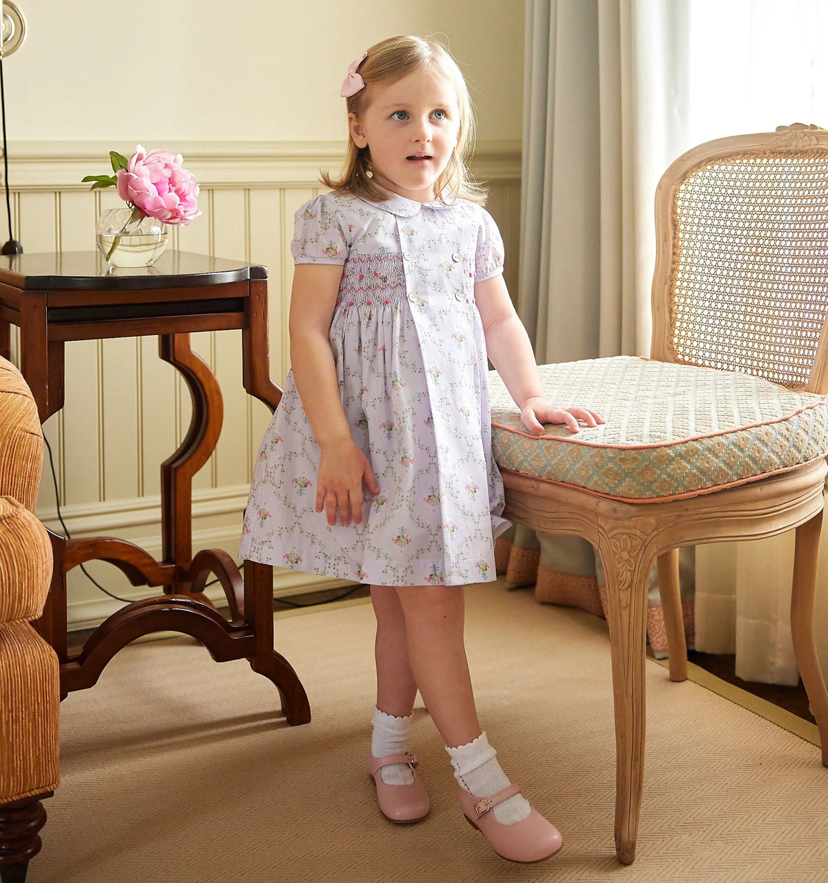 CouturebudThe Hill House x La Coqueta Arcadia Dress - Lilac Trellis