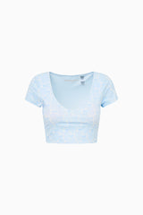 Tween Cherrily Bow Print Active Top