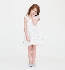 Couturebud The Tiny Ellie Nap Dress - White Daisy Eyelet