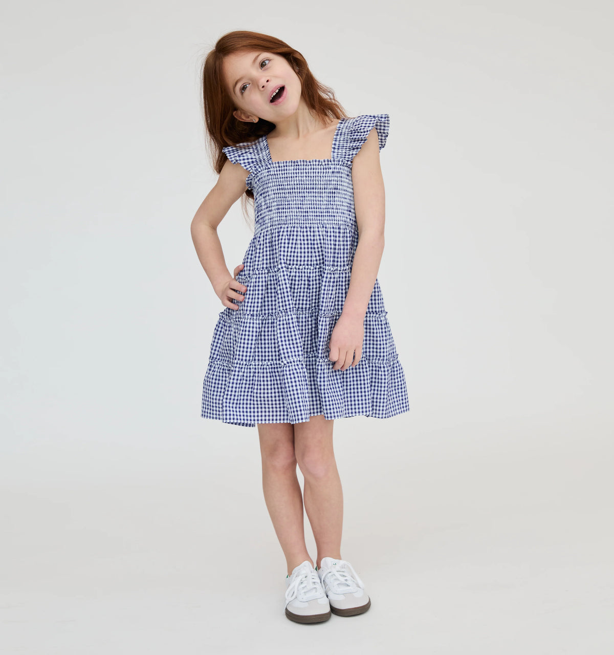 Couturebud The Tiny Ellie Nap Dress - Navy Gingham