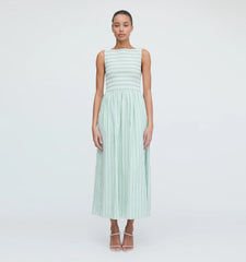 CouturebudThe Cosima Nap Dress - Apple Green Stripe