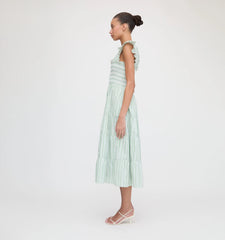 CouturebudThe Ellie Nap Dress - Apple Green Stripe