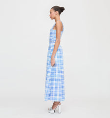 CouturebudThe Azalea Maxi Nap Dress - Blue Watercolor Gingham