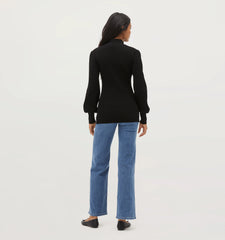 Couturebud The Winter Sweater - Black Rib Knit