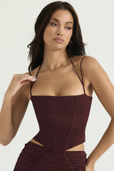Chantelle Burgundy Satin Bra