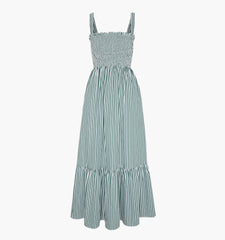 Couturebud The Maternity Anjuli Nap Dress - Green Stripe