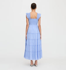 CouturebudThe Ellie Maxi Nap Dress - Bluebird Tonal Seersucker
