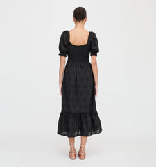 CouturebudThe Louisa Nap Dress - Black Embroidered Bouquet