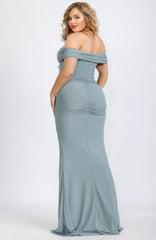 Plus Off Shoulder Party Maxi Dress