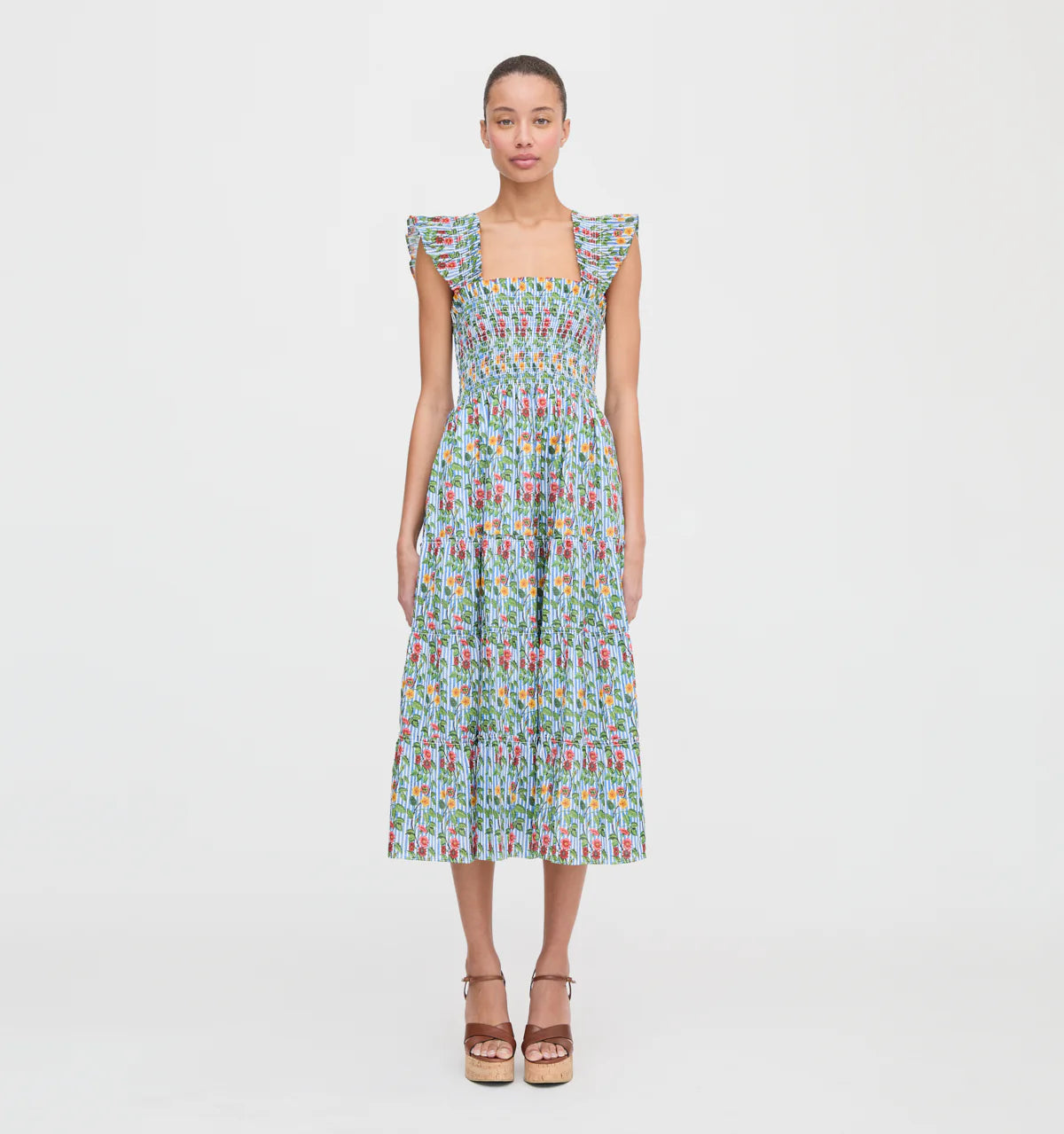 Couturebud The Ellie Nap Dress - Geranium Stripe