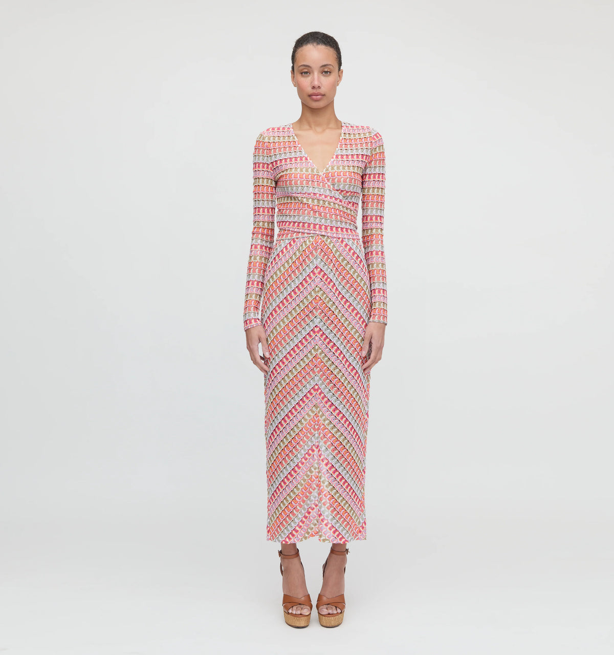 Couturebud The Zoey Maxi Skirt - Pastel Crochet Knit