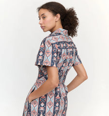 Couturebud The Carolina Shirt Dress - Navy Emma Stripe