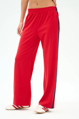 Maxie Rigor Track Pant - Pirate Red/Indigo