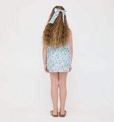 Couturebud The Tiny Noelle Dress - Blue Basketweave Vine