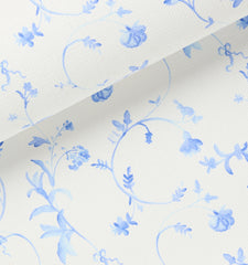 Couturebud Paperweave Wallpaper - Blue Botanical