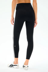Mia Rigor Legging w/ Stripe - Black/White