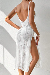 Open Back Hollow Out Slit Cover-Up
