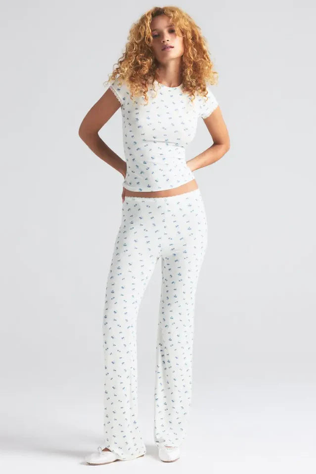 Soft Lounge Lace Pants Set