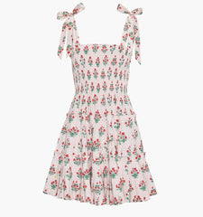 CouturebudThe Ribbon Charlotte Nap Dress - Poppy Block Print