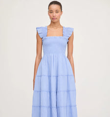 CouturebudThe Ellie Maxi Nap Dress - Bluebird Tonal Seersucker