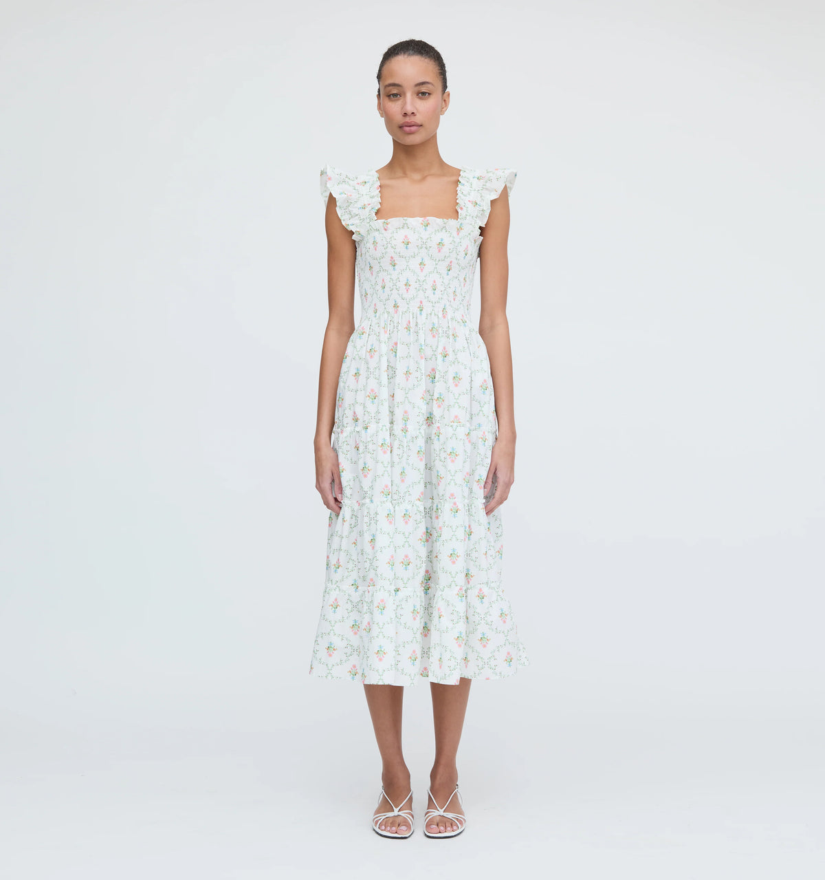 Couturebud The Ellie Nap Dress - Pastel Trellis