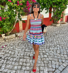 Couturebud The Seraphina Mini Nap Dress - Multi Gingham