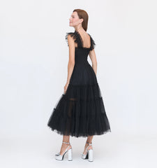 Couturebud The Tulle Ellie Nap Dress - Black Tulle